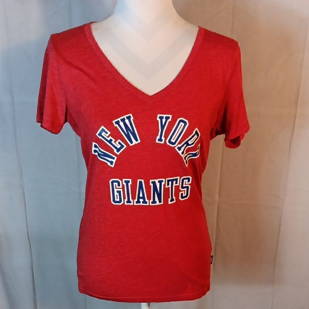 Nike NFL New York Giants Women's Red V-Neck Tee